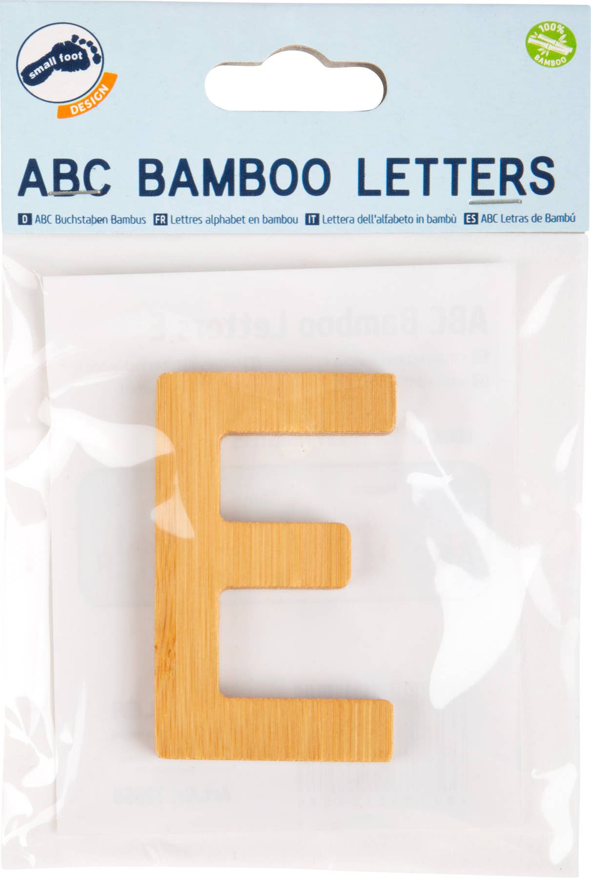small foot ABC bokstäver bambu E | brev tåg | trä