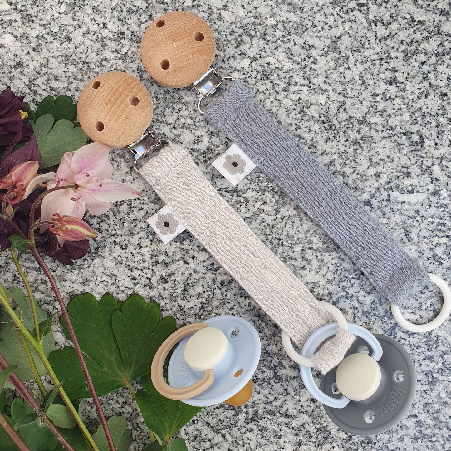 Summerville organic Ekologisk nappklämma Muslin Tradewinds