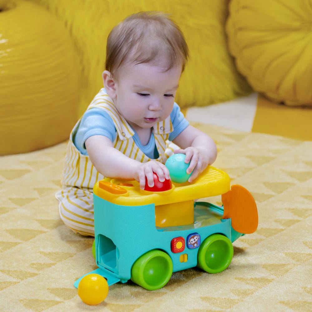 Bright Starts Pop & Roll Safari Bus