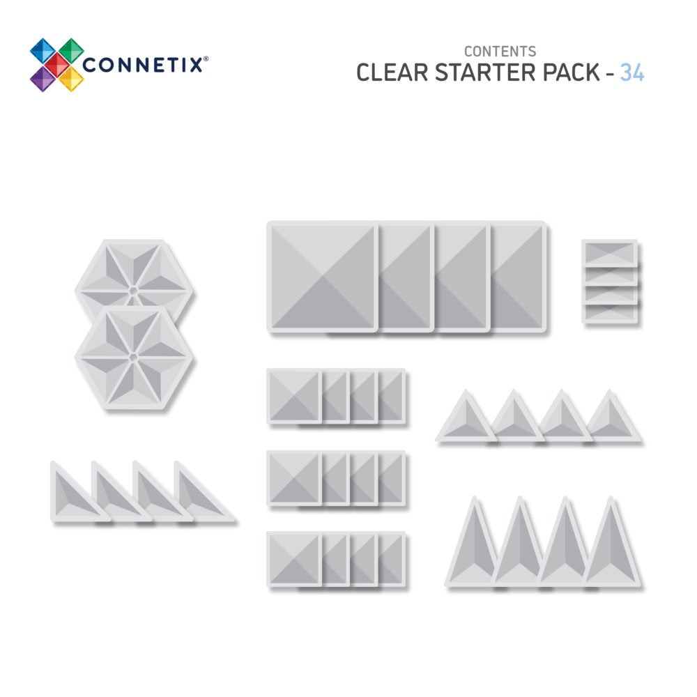 Clear Starter Pack 34 Pieces