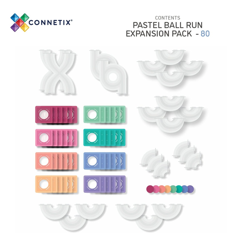 Pastel Ball Run Expansion Pack 80 Pieces