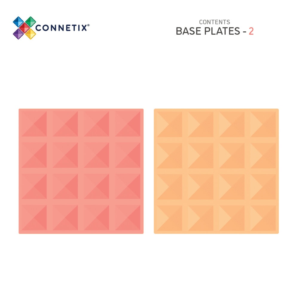 Pastel Lemon & Peach Base Plate 2 Pieces