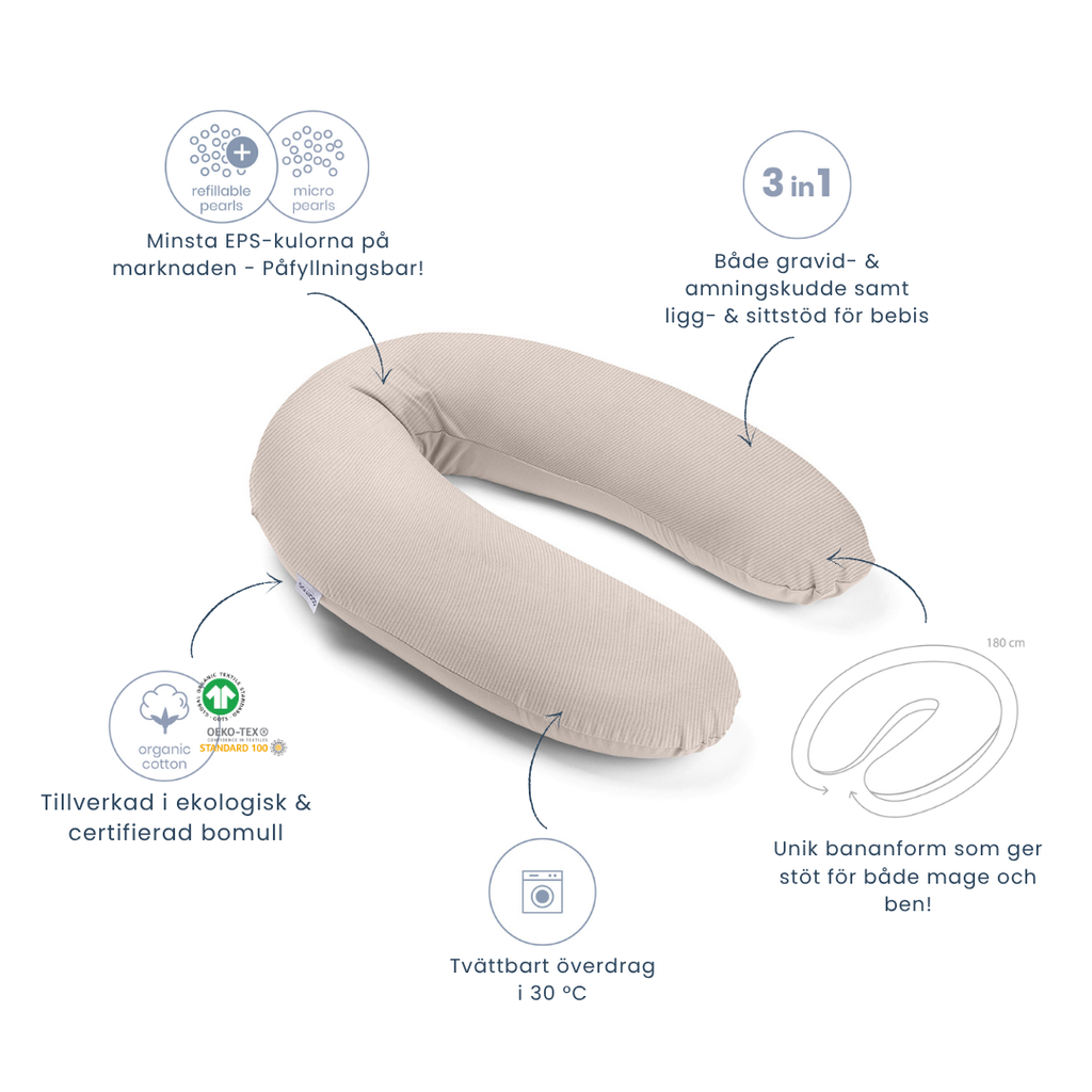 Roll About Gravid- & Amningskudde Rådjur Creme