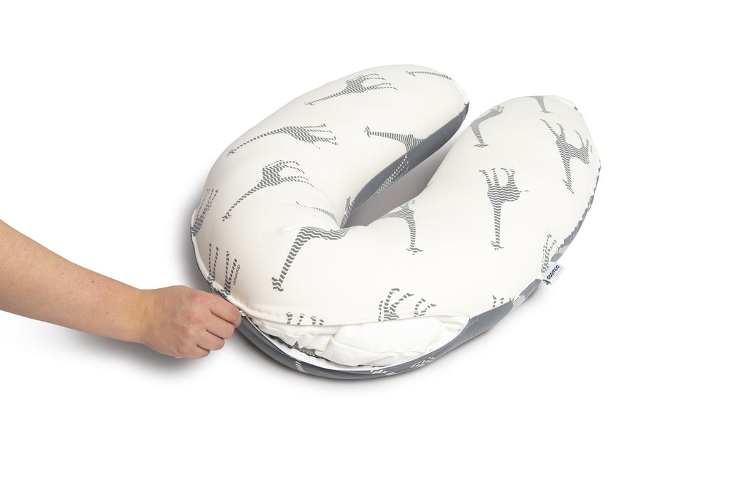 Roll About Överdrag Amningskudde Giraff Grå
