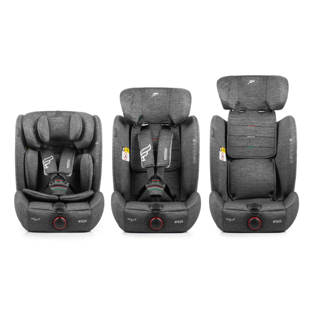 Fairgo Forza i-Size bilbarnstol 76-150 cm - Stone Grey