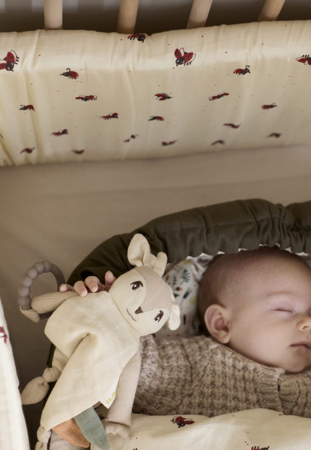 Filibabba Snuttefilt med Bitring - Hjort