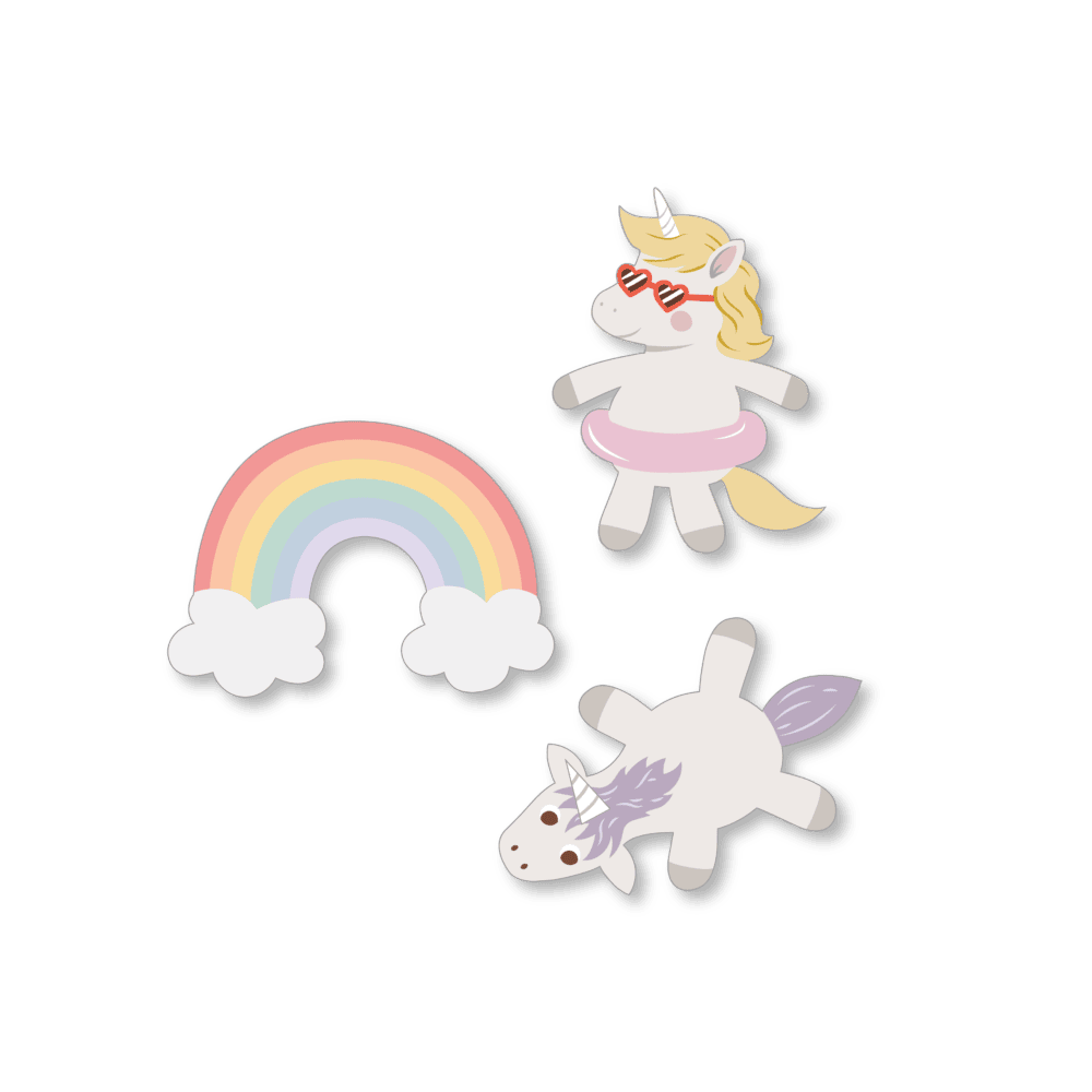 Filibabba Neopren badleksaker – Enhörningar