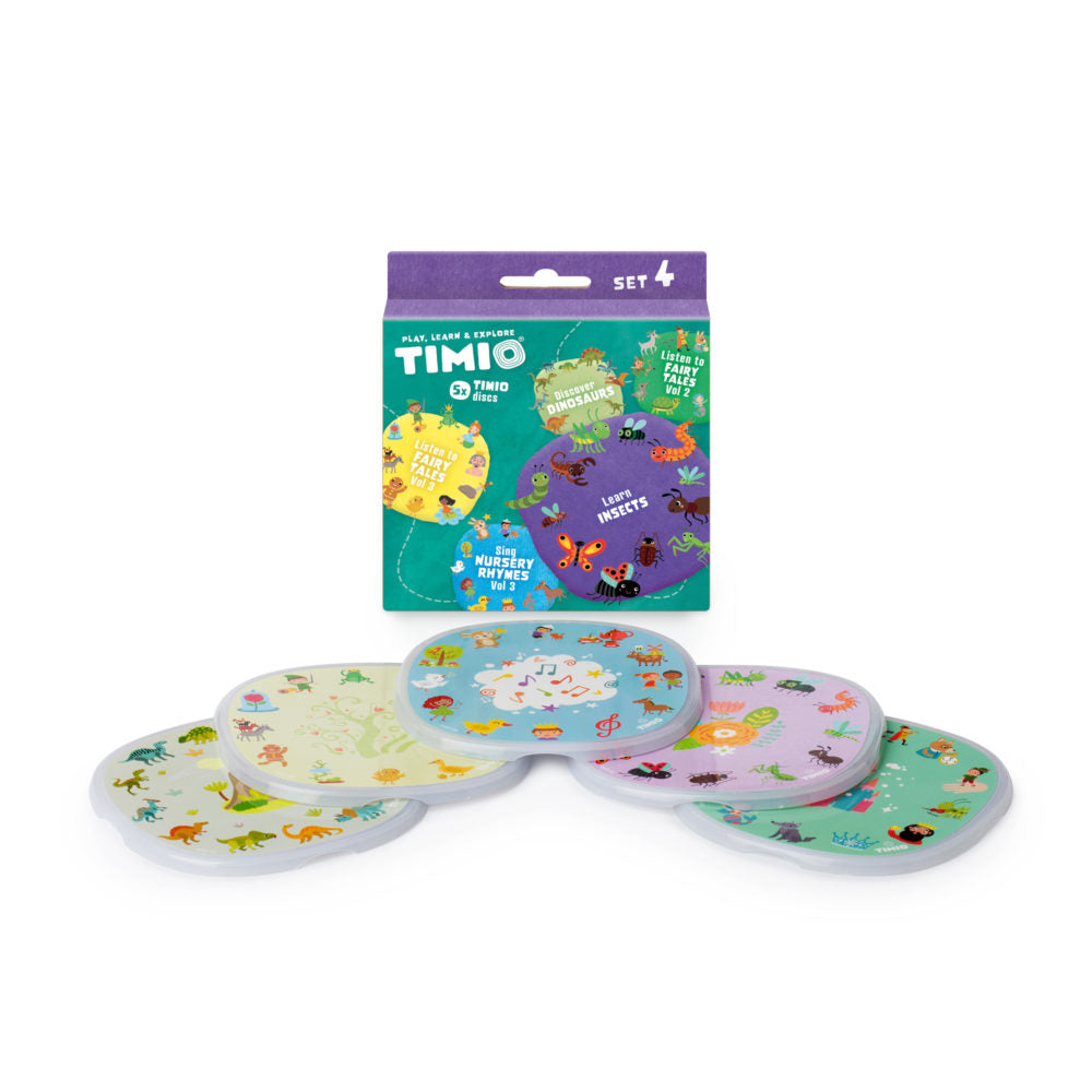 TIMIO Disc Set 4 - Nursery Rhymes, Fairy Tales, Dinosaurs and Small Insects
