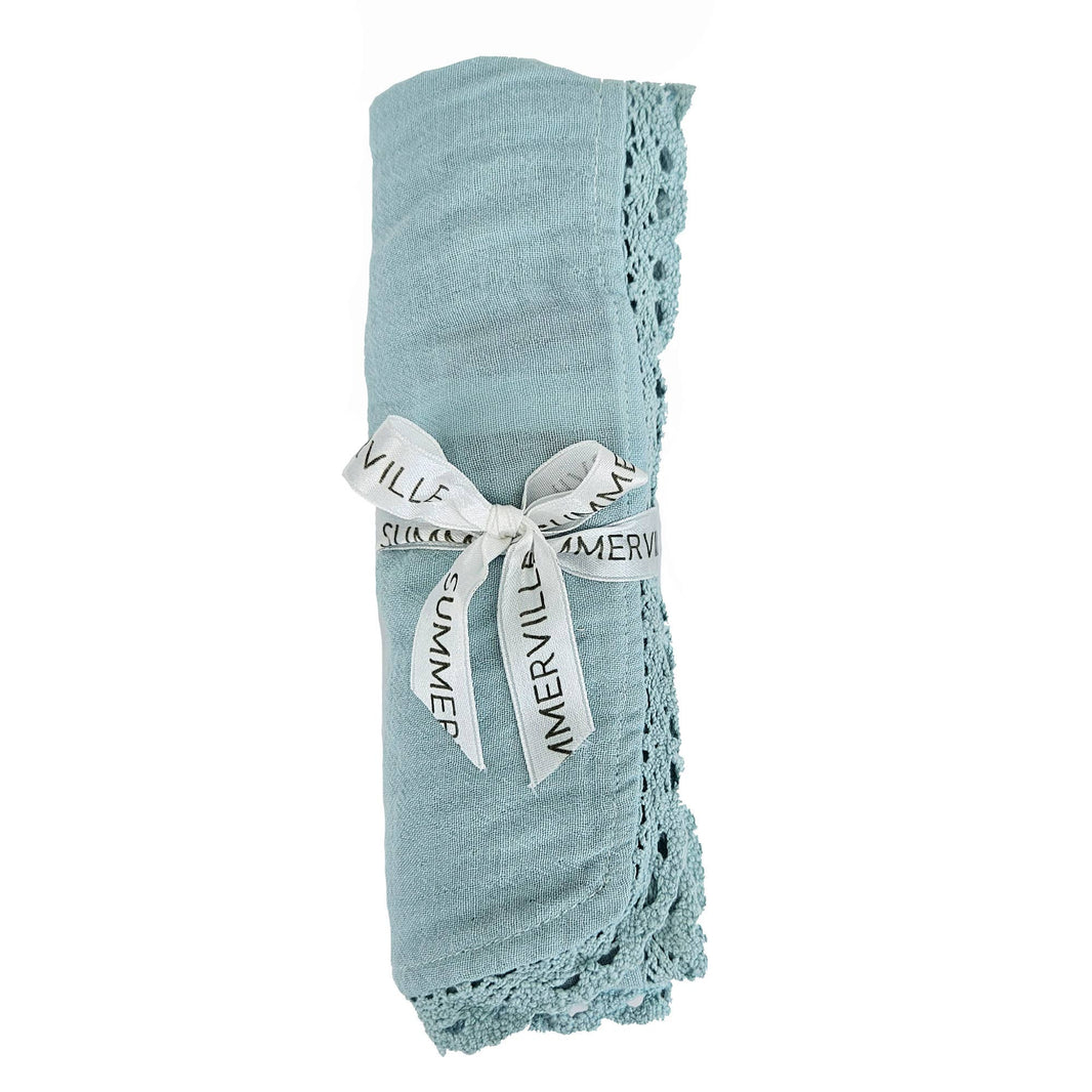 Summerville organic Babyfilt Muslin Spets