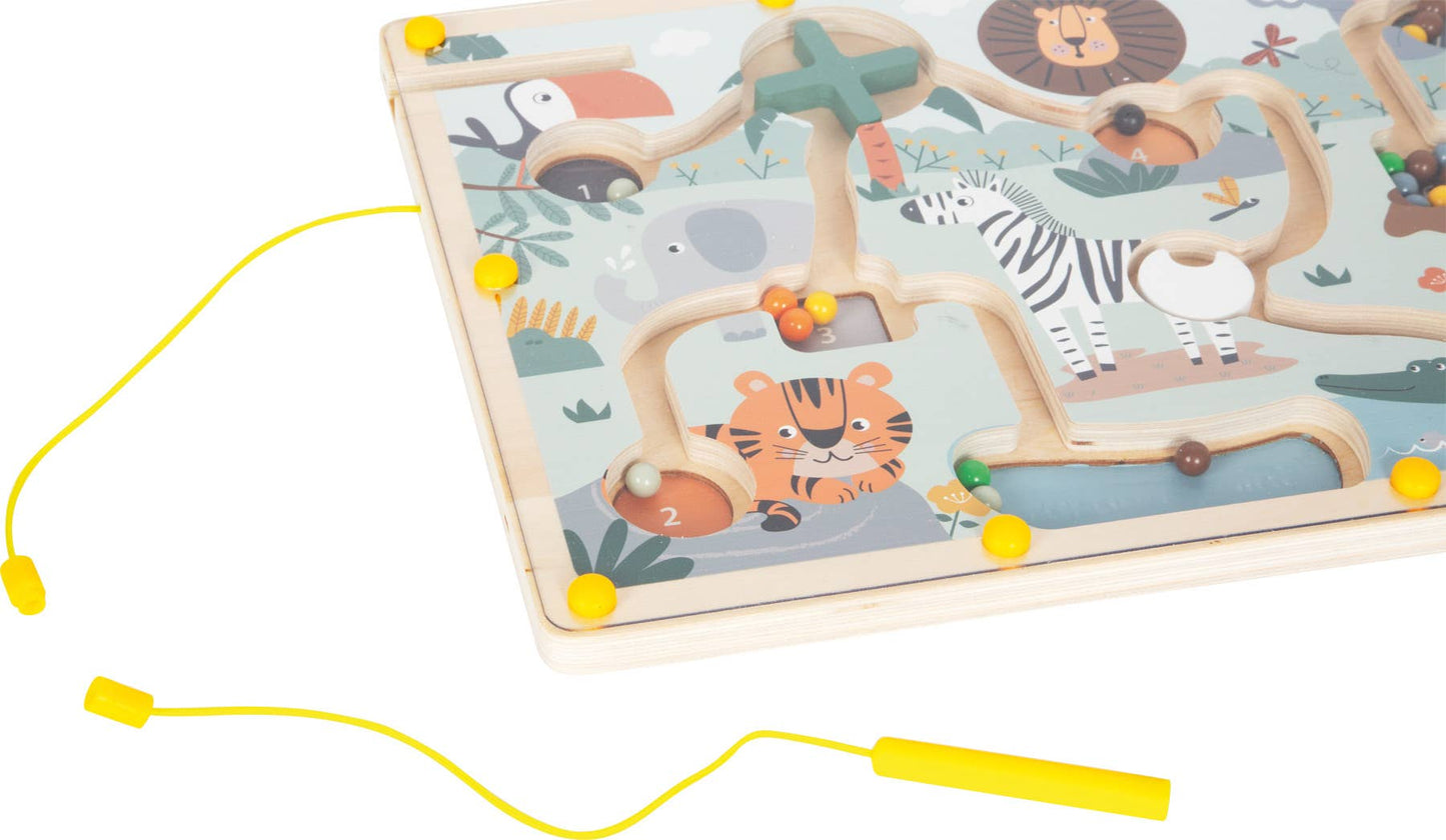 small foot Magnetisk labyrint "Safari" | Leksak | Träleksak
