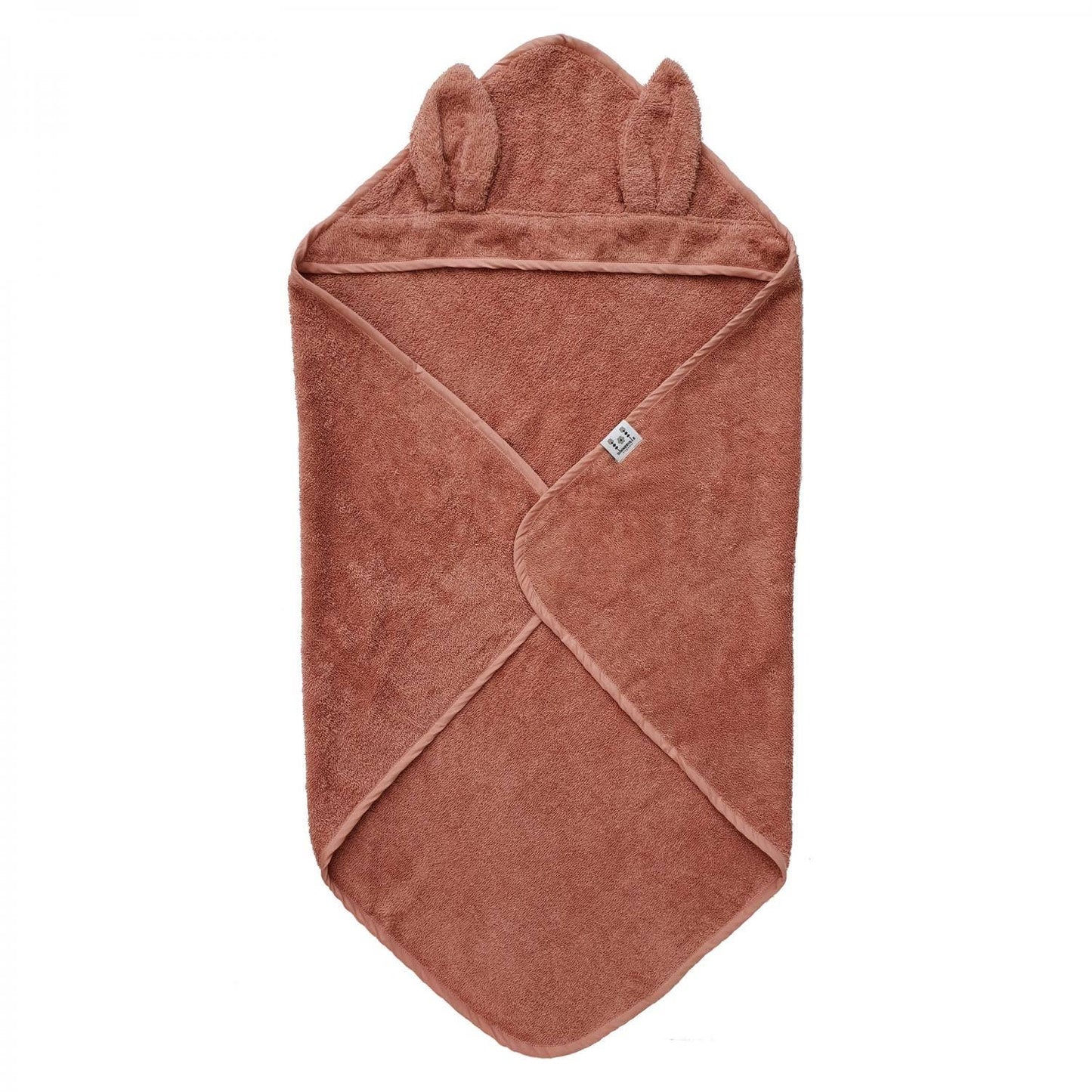 Summerville organic Ekologisk babyhandduk med huva Rabbit Misty Rose