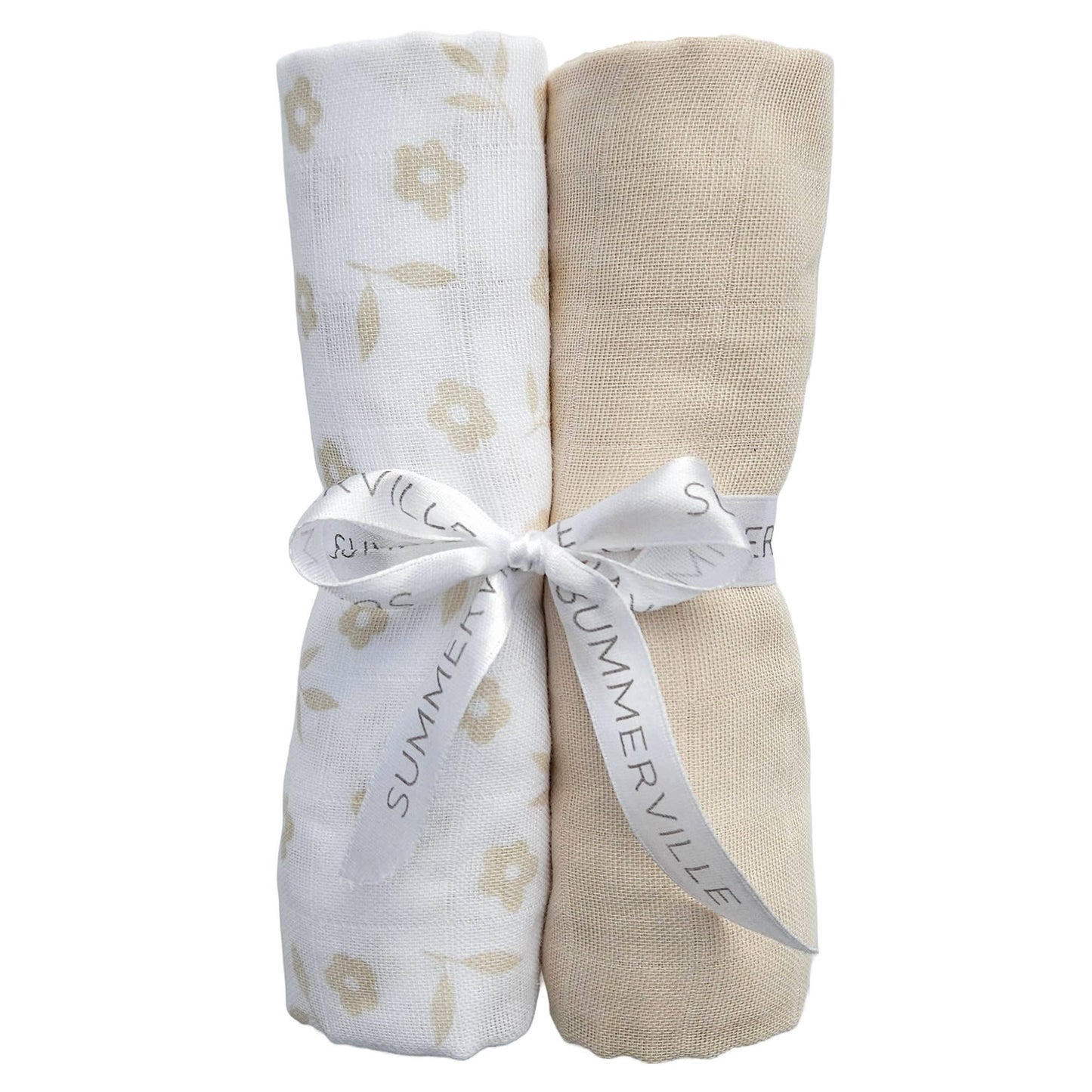 Summerville organic Baby muslinfiltar 2-pack Petal Sandshell GOTS