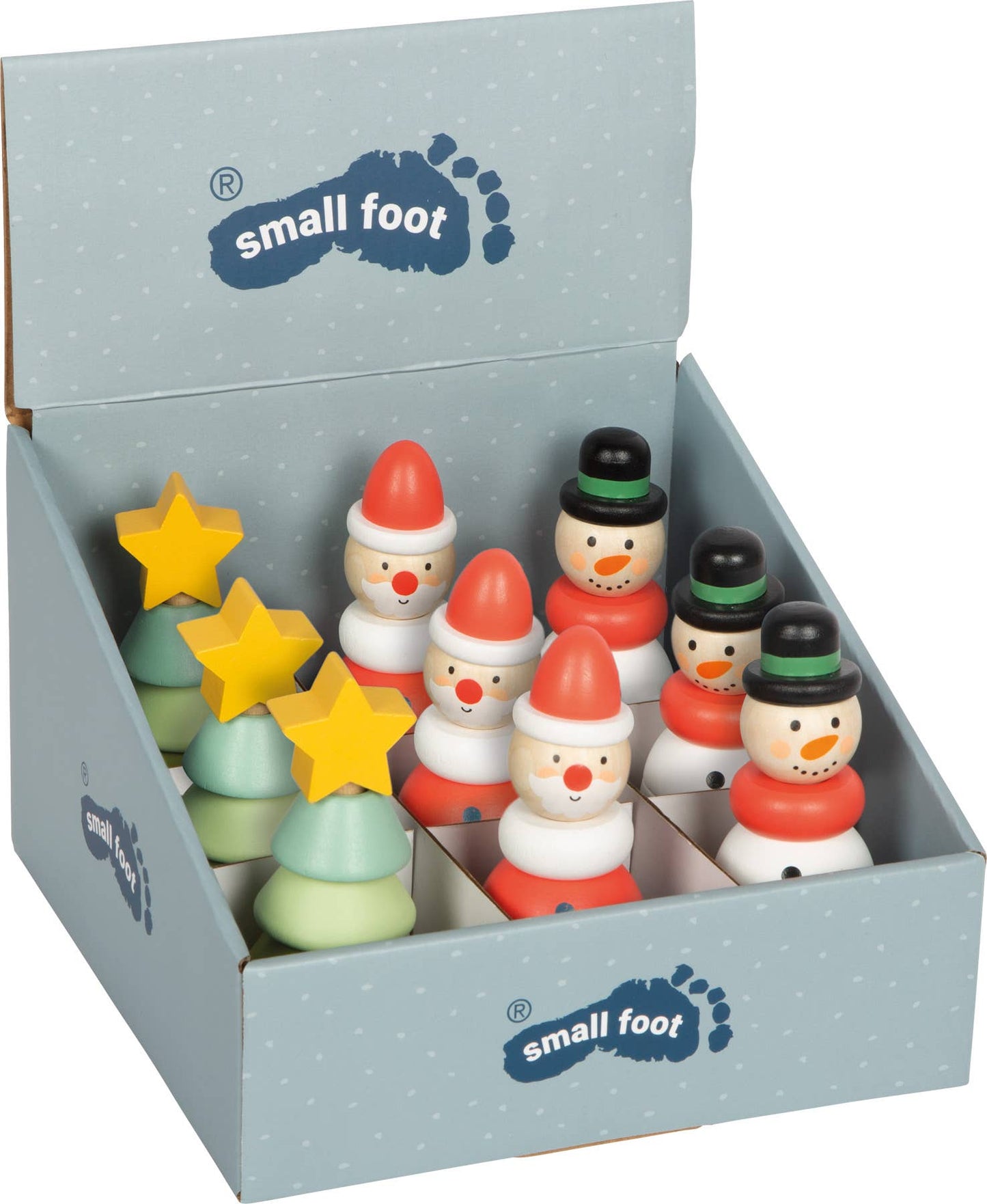 small foot Visa stapelfigurer jul och vinter | Träleksak