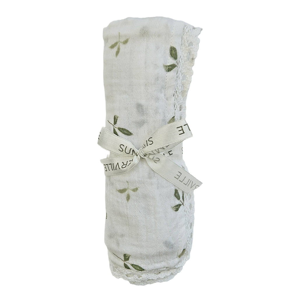 Summerville organic babyfilt spetskant