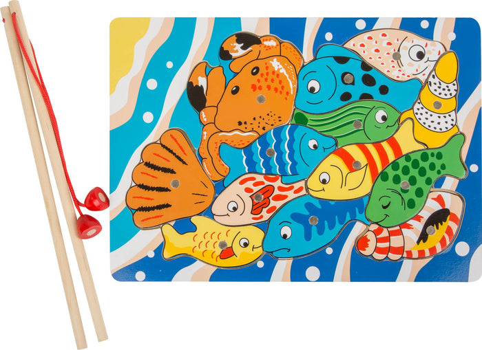 small foot Fiske spel pussel trä