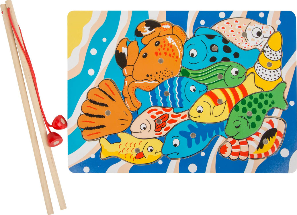 small foot Fiske spel pussel trä