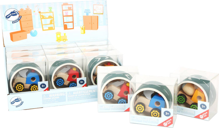 small foot Highway set med träbil