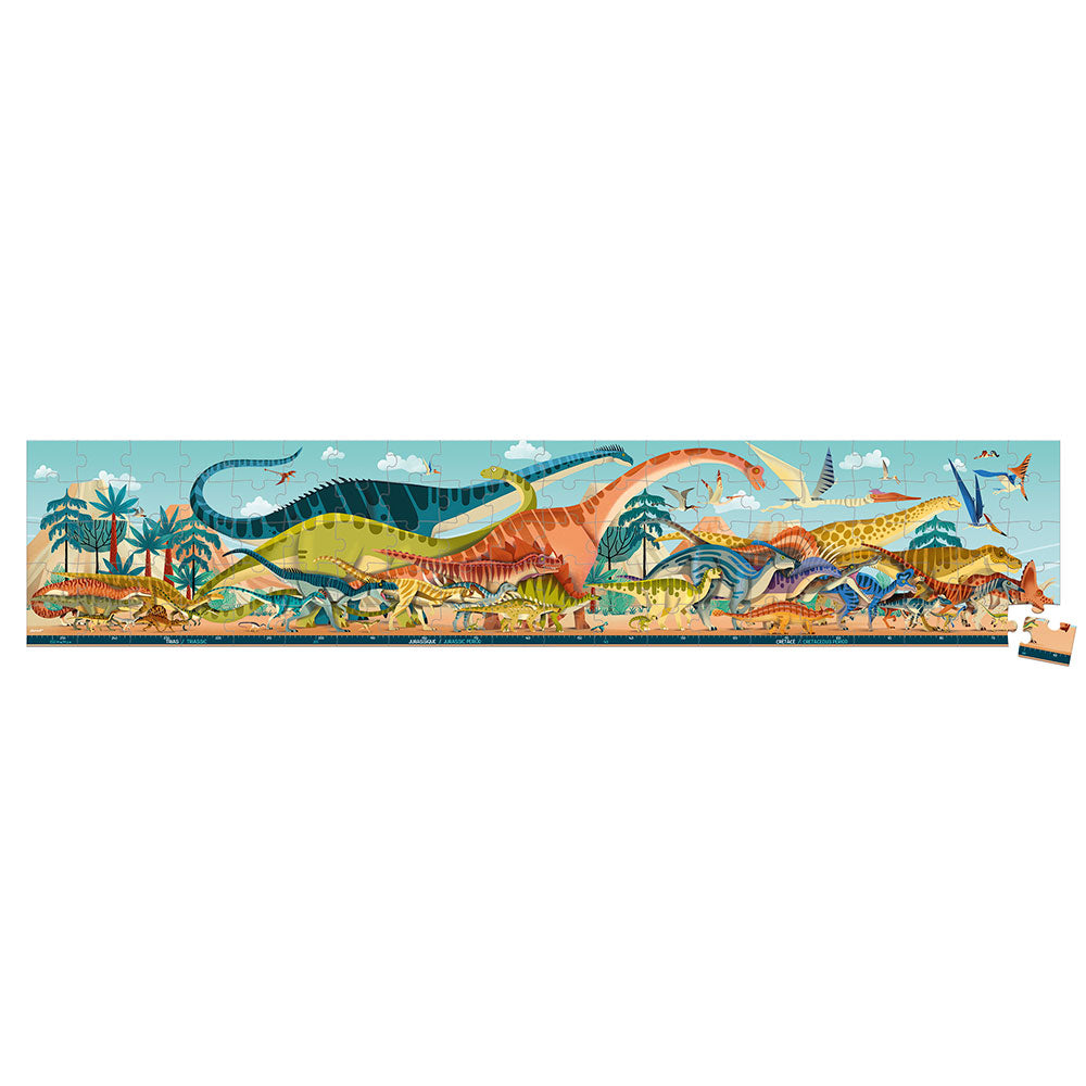 Janod - Panoramic Dino Puzzle (100 pieces)