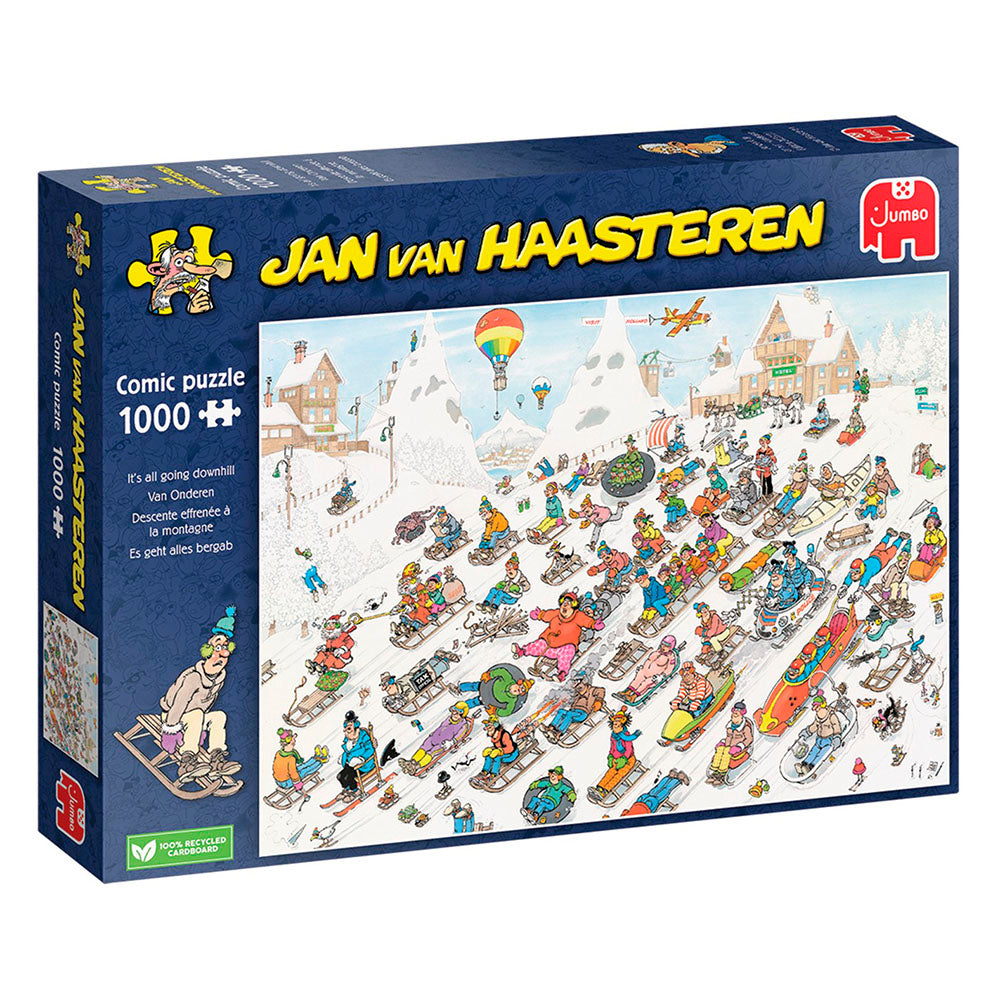 Jan Van Haasteren Puzzle - Its All Going Downhill (1000 pieces)
