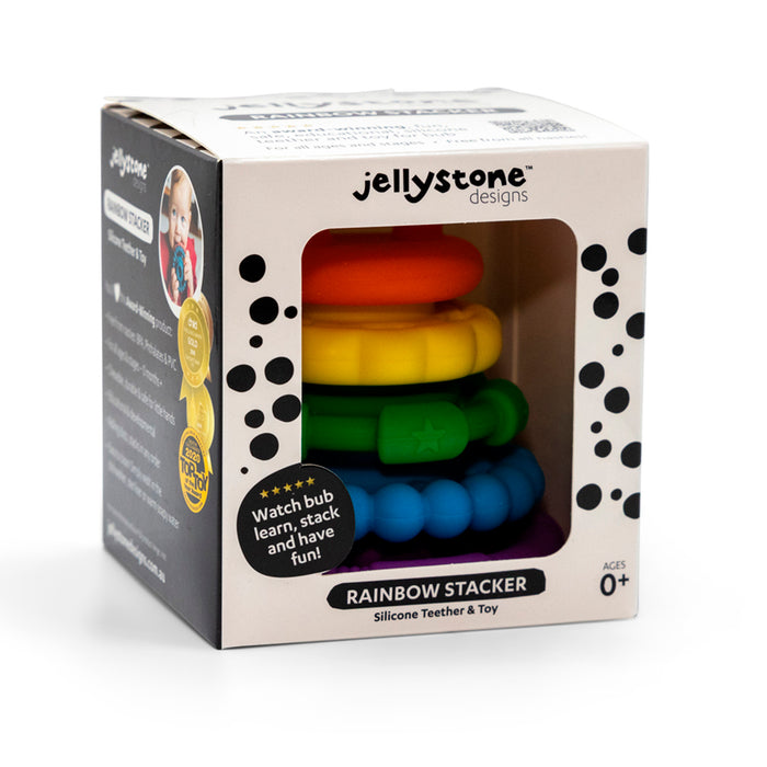 Jellystone Designs - Rainbow Stacker and Teether Toy - rainbow