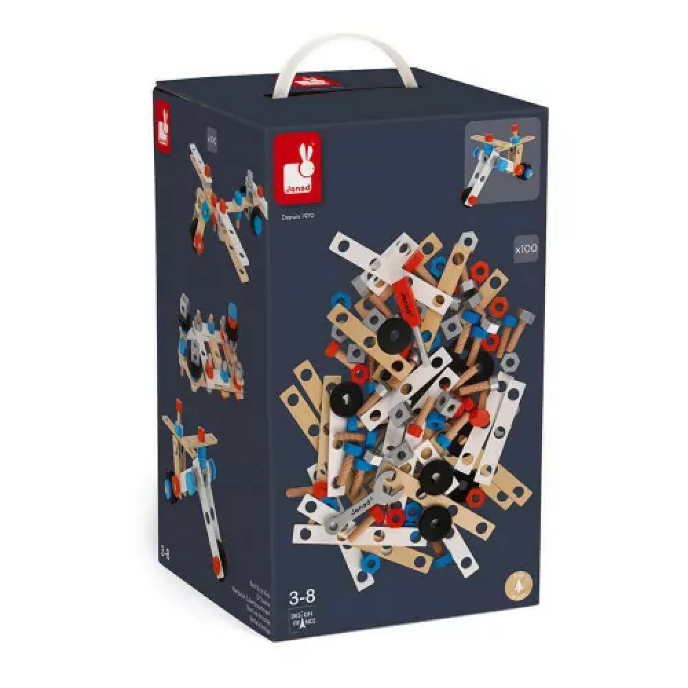 Janod - Brico'Kids - DIY Barrel - 100 Pieces