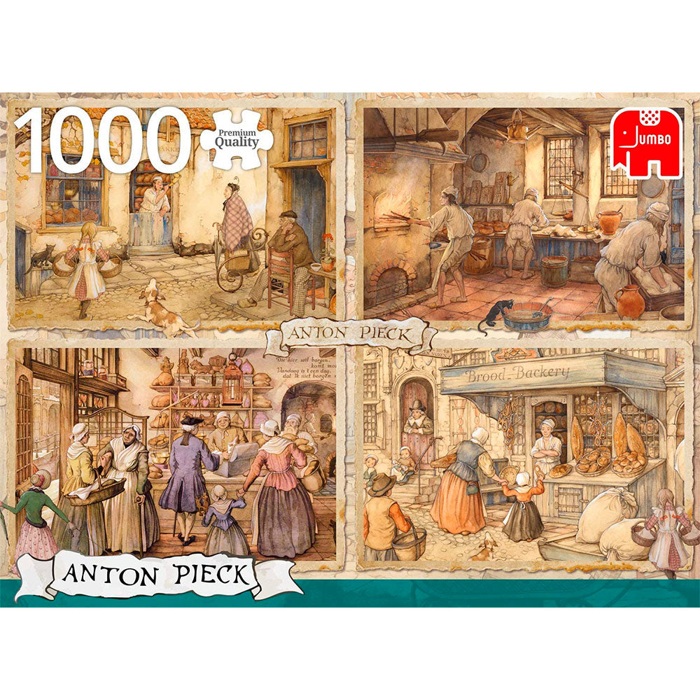 Puzzle Jumbo - Anton Pieck: Bakers from the 19th Century (1000 pcs)