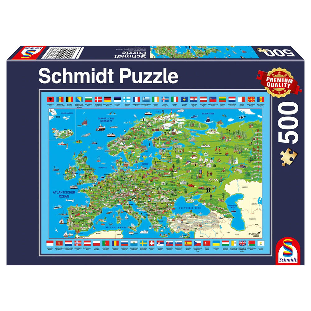 Puzzle - Discover Europe (500 pieces)