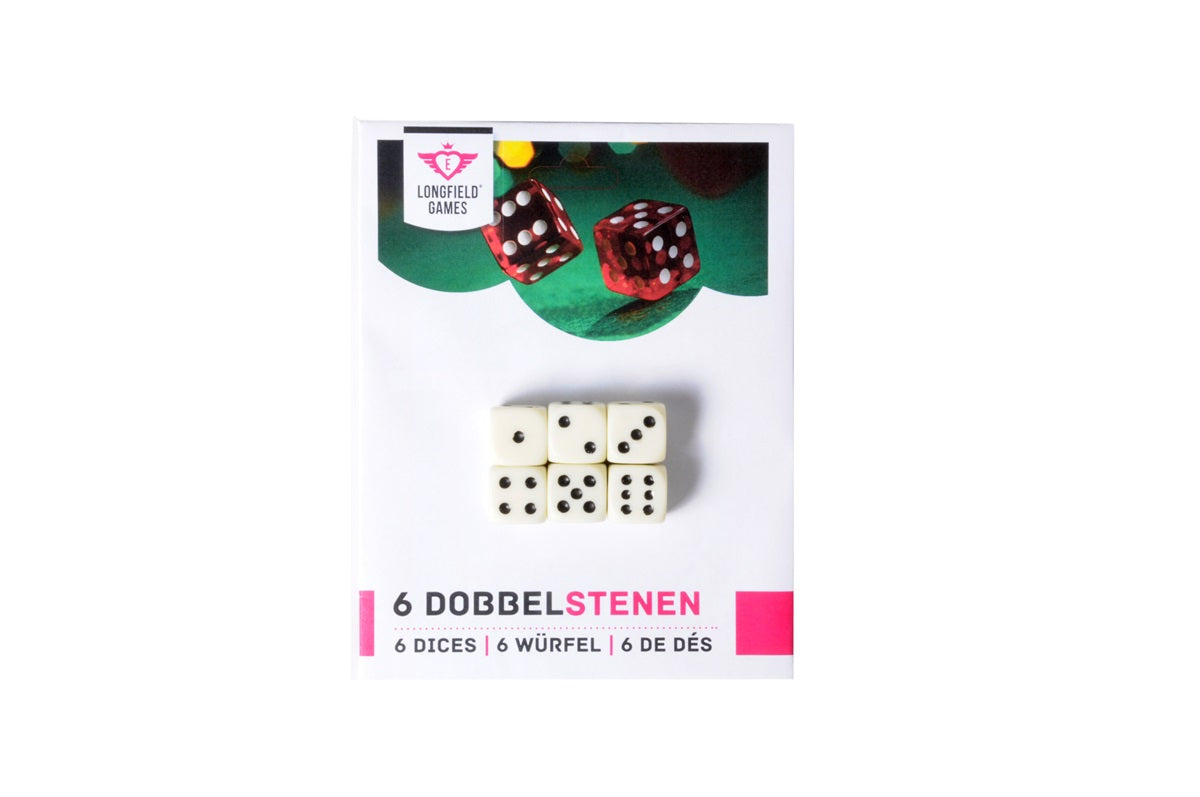 6 tärningar på kort