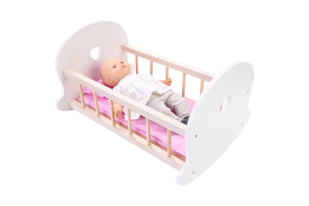 Engelhart - Docksäng gungbädd rosa och vit