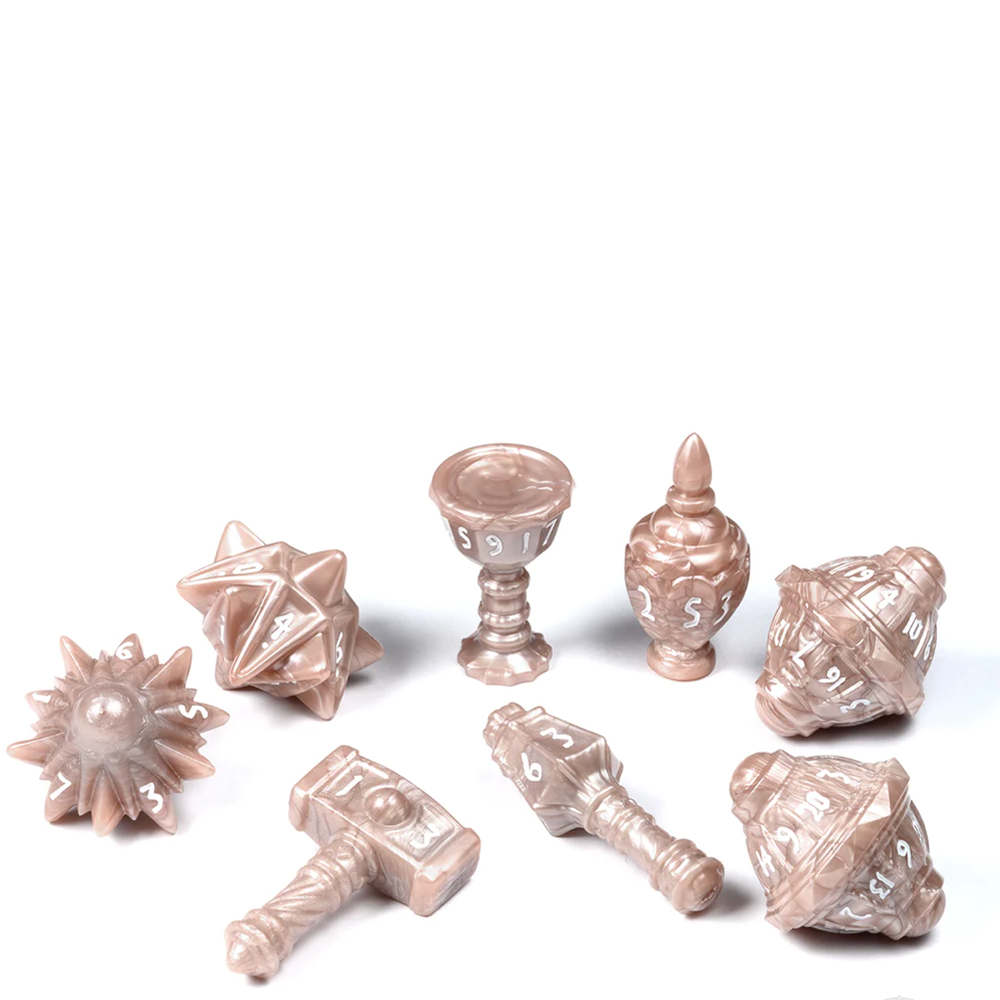 PolyHero Cleric 8 Dice Set Radiant Rose