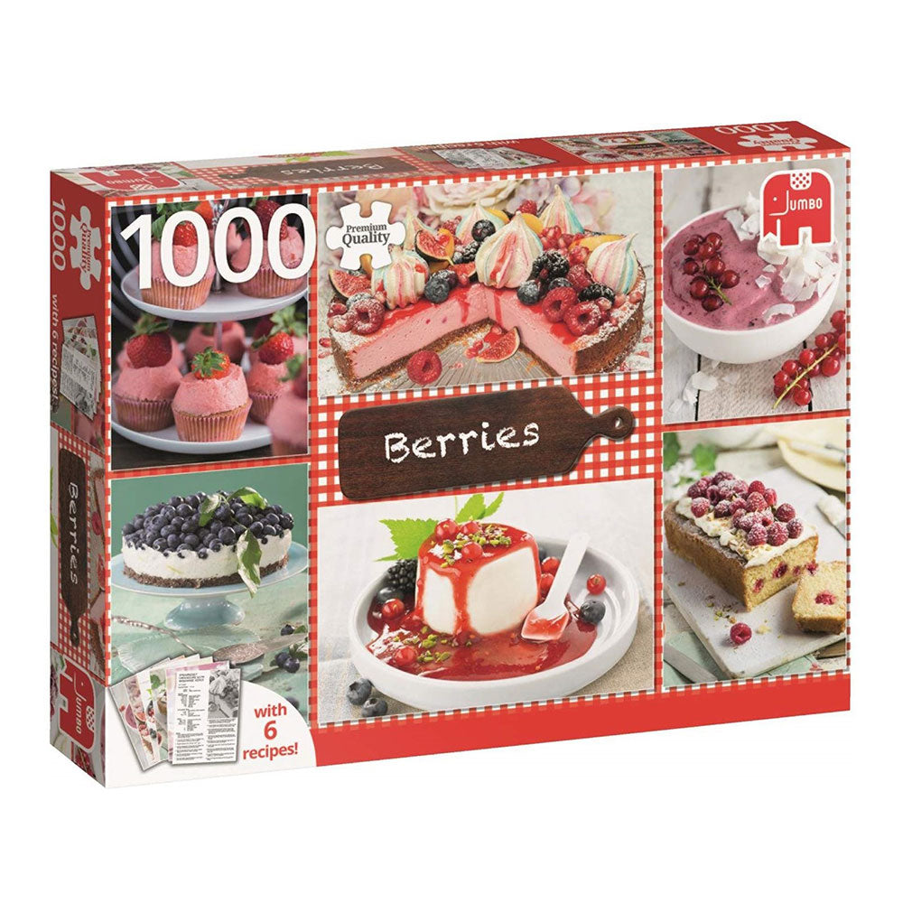 Puzzle Jumbo - Berries (Incl. 6 Recipe Cards) (1000 pieces)