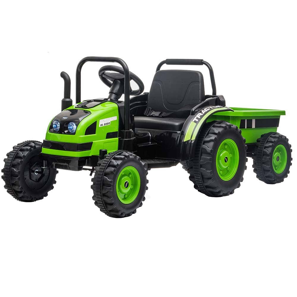 Grön elektrisk traktor