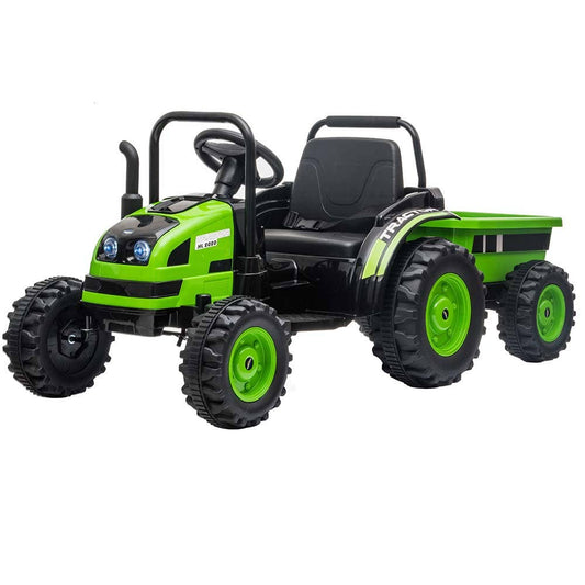 Grön elektrisk traktor