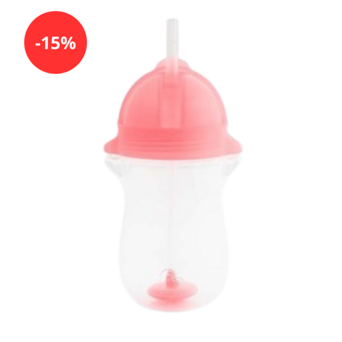 Munchkin 1pk 296 Ml Tip & Sip Cup Pink +12 Mån