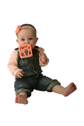 Malarkey Kids - Chew Cube Peachy Pink