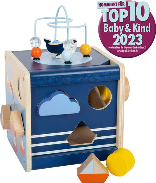 small foot Big Ocean Motor Skills Cube | Motoriska färdigheter leksaker | Trä