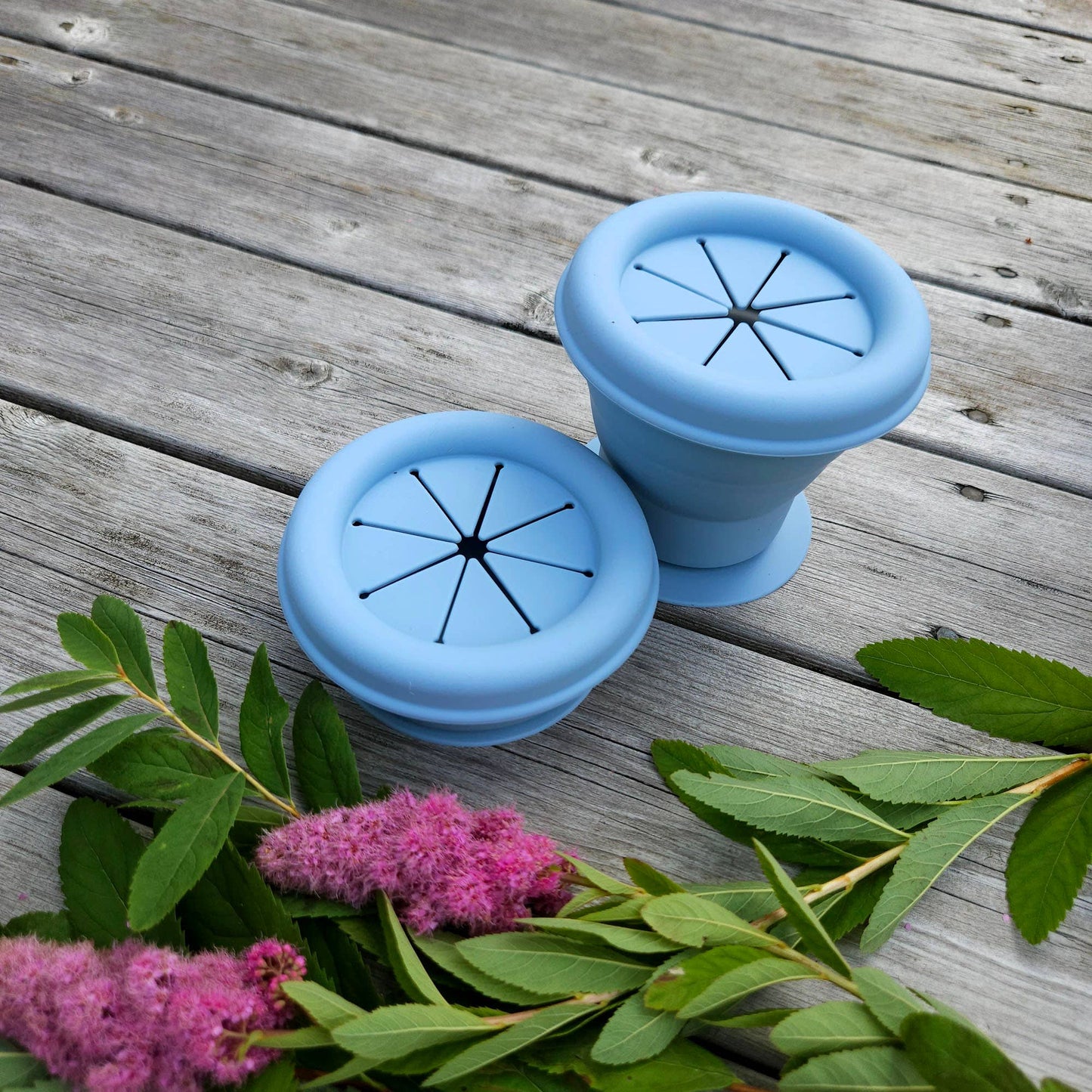 Summerville organic Snackpot silikon sten blå