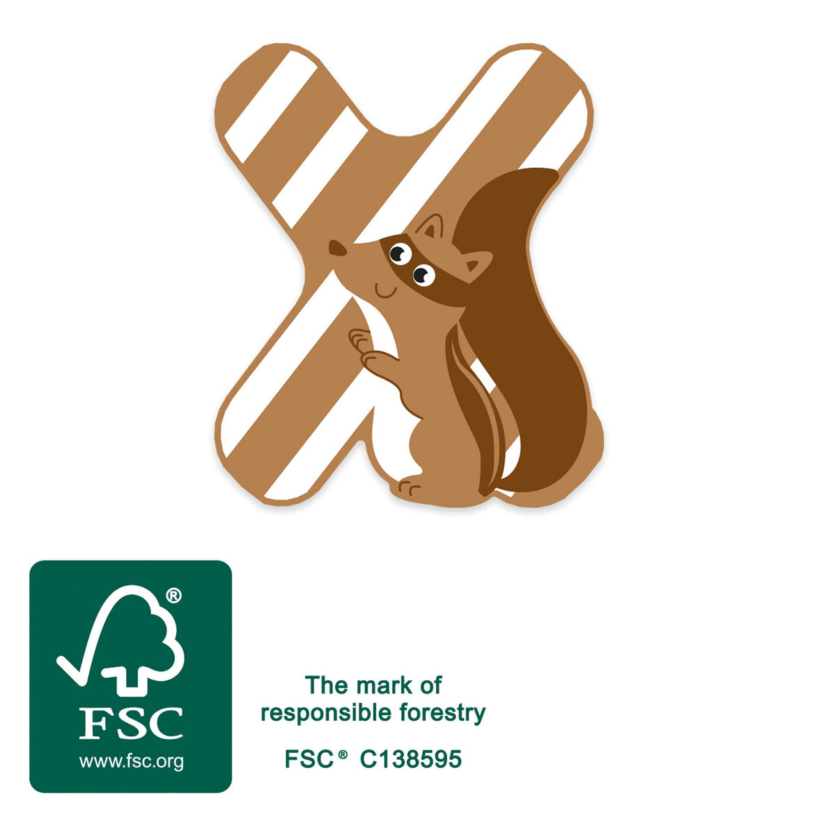 small foot Träbokstäver X