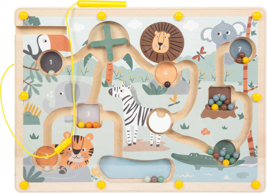 small foot Magnetisk labyrint "Safari" | Leksak | Träleksak