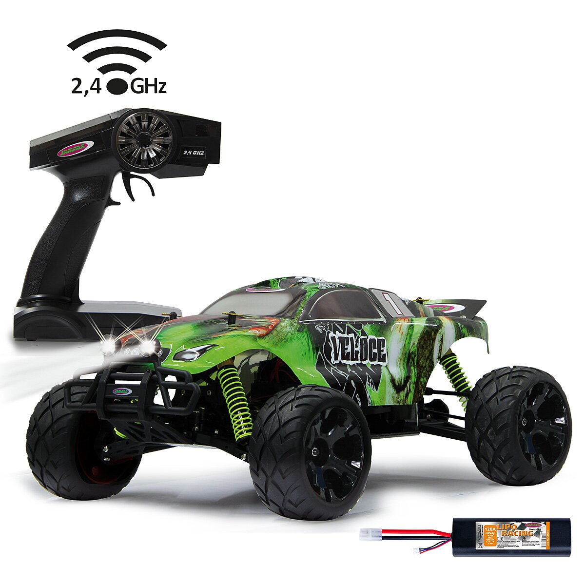 JAMARA Veloce Monstertruck 4WD 1:10 Lipo 2,4GHz with LED