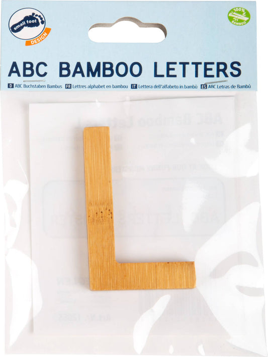 small foot ABC bokstäver bambu L | brev tåg | trä