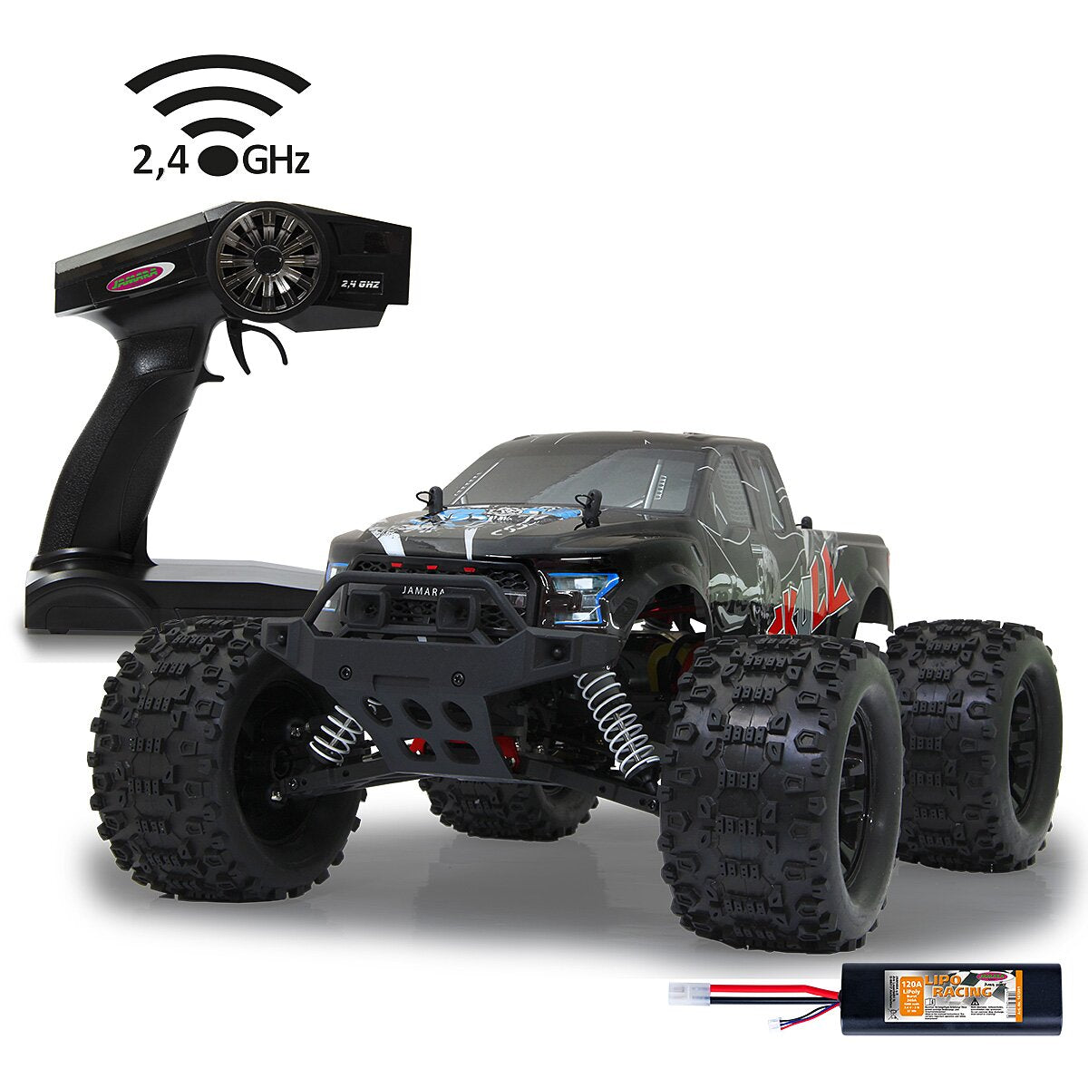 JAMARA Skull Monstertruck 4WD 1:10 Lipo 2,4GHz