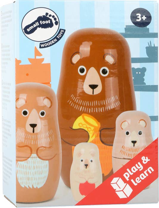 small foot Matrjoschka Bear Family | Födelsedag | Trä