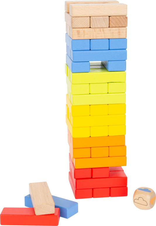 small foot Rainbow Wobble Tower | Motoriska leksaker | Trä