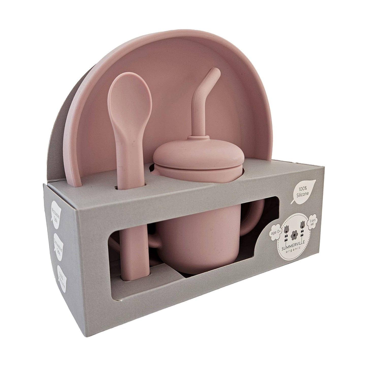 Summerville organic 3 st Barnmatset Blekt Mauve