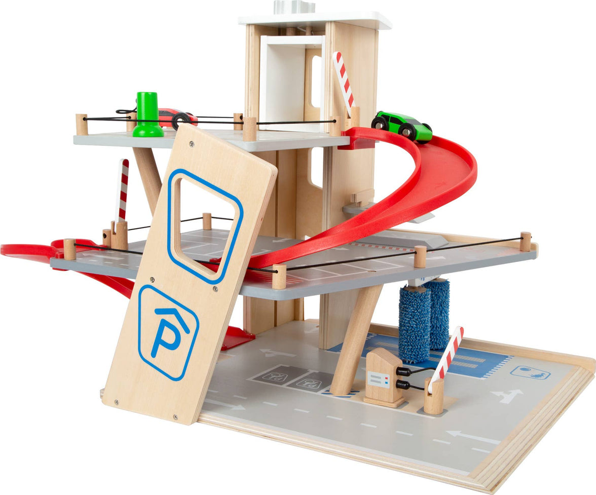 small foot Premium Parkeringsgarage Trä