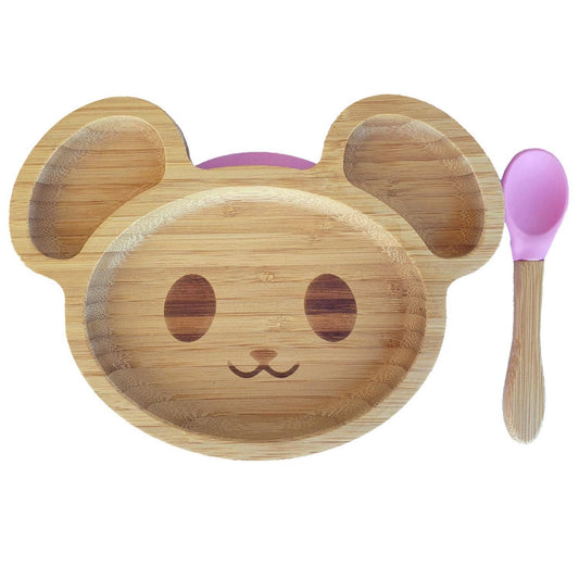 Barn Bambu Porslin Mus Rosa