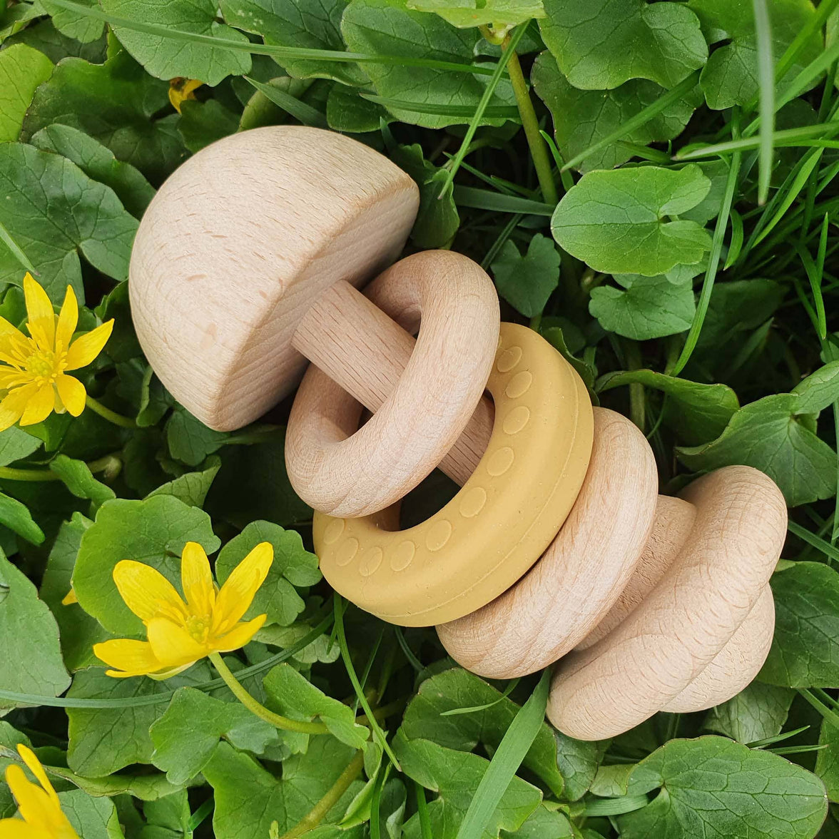 Summerville organic Babyskaller trä och silikon