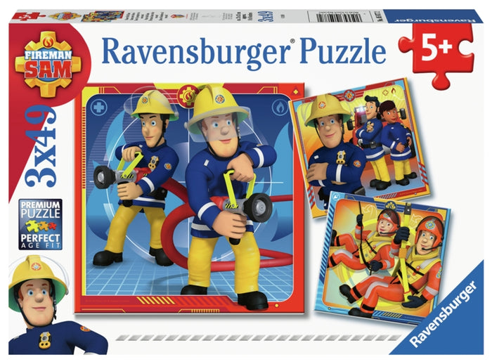 Ravensburger pussel - Fireman Sam To The Rescue 3x49 bitar