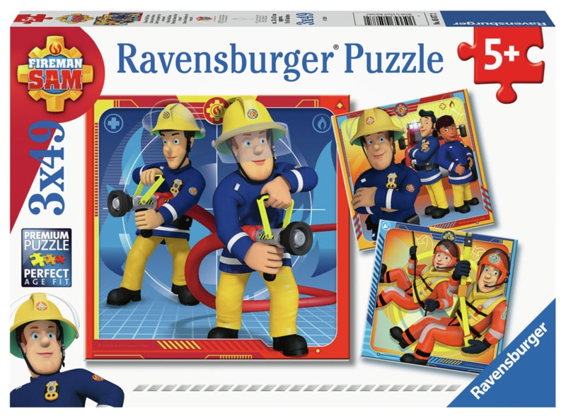 Ravensburger pussel - Fireman Sam To The Rescue 3x49 bitar